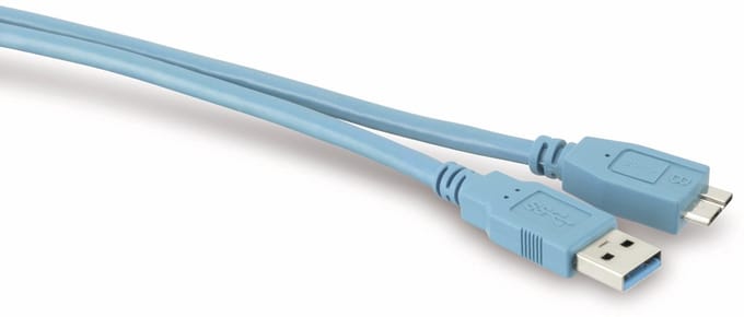 S-IMPULS USB3.0 aansluitkabel, A/Micro-B, 5 m, blauw