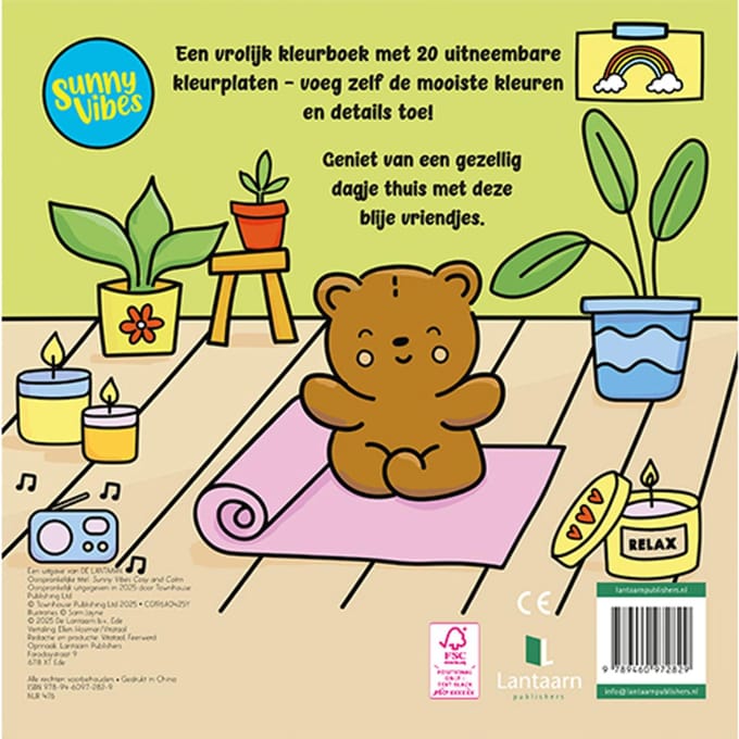 Sunny Vibes Cosy & Calm Cute & Bold Colouring Book