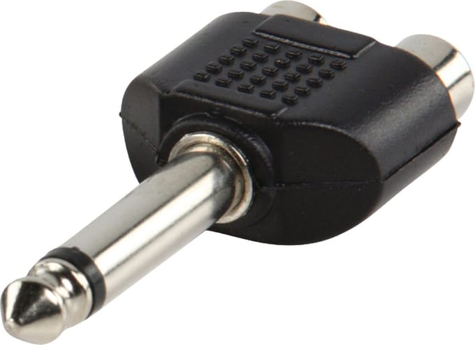 6,35mm Jack mono (m) - Tulp stereo (v) audio adapter