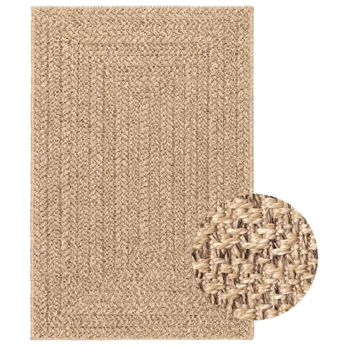 vidaXL - Vloerkleed - ZIZUR - binnen - en - buiten - 200x290 - cm - jute - look