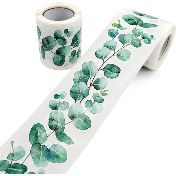 Eucalyptus Uitgesneden Rand Bulletinbord Groen Stickers Lente Rand Sticker voor Thuis School white