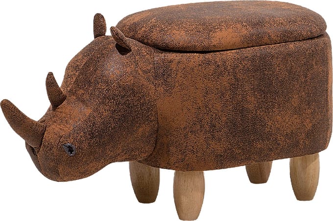 RHINO - Hocker - Lichtbruin - Kunstleer