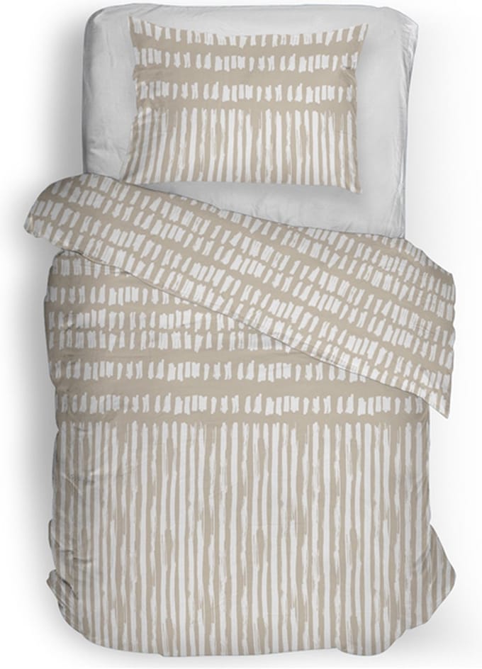Snoozing Gita Dekbedovertrek - Eenpersoons - 140x200/220 cm - Beige
