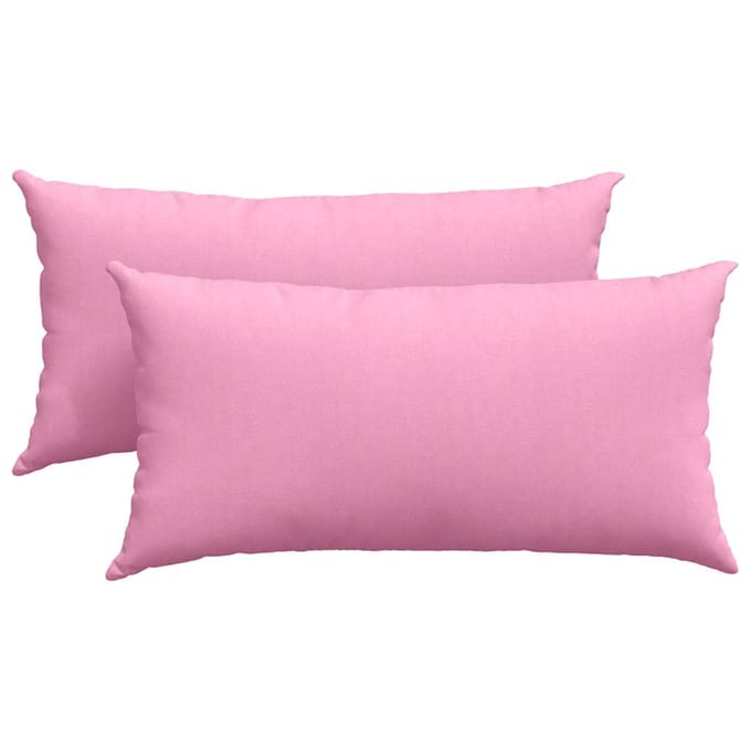 vidaXL - Zitkussens - 2 - st - Stof - Roze - 80 - x - 40 - cm