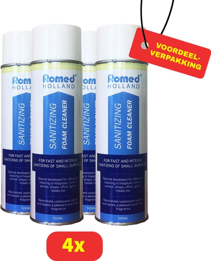 Romed Desinfectie Schuimreiniger - 4 x 500 ml - Voordeelverpakking