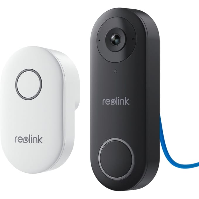 Reolink D340P-B Bedrade PoE-deurbel - 2K+ 5 MP - 180° Breed Zicht - Slimme Detectie, 2-richtingsgesprek, Geen Maandelijkse Kosten, Snel Antwoord