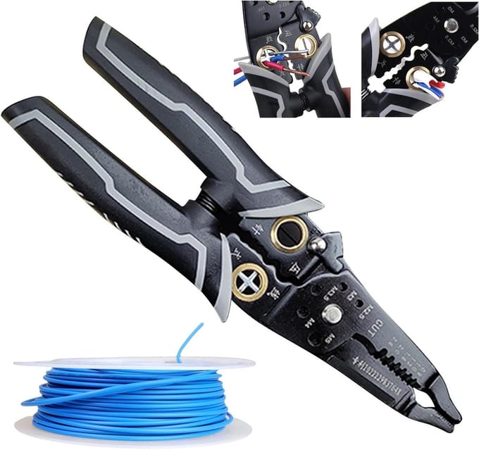 Draadstripper Multifunctioneel - Gereedschap Strippen - Elektrische Reparaties - Geïntegreerde Functies - 21 cm Lengte - Multicolor