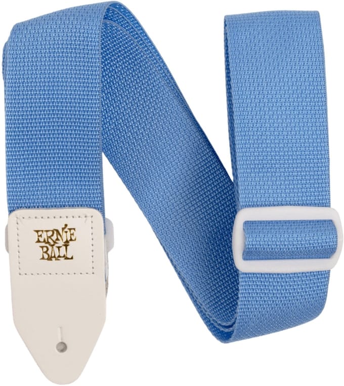 Ernie Ball Polypro - Gitaarband - Polypropyleen - Verstelbaar - Lichtblauw en Wit