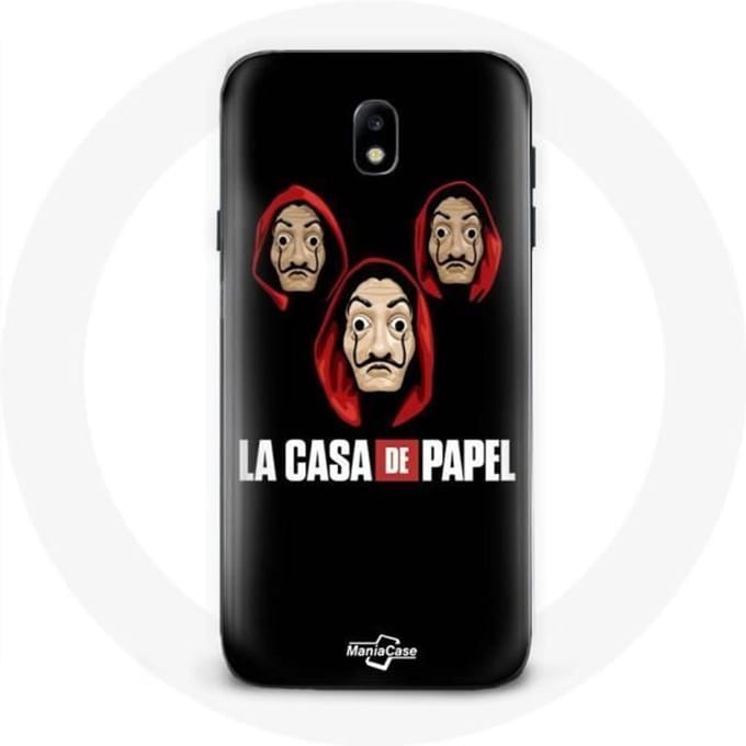 Case voor Samsung Galaxy j7 2017 Edge La casa de papel Masker en logo