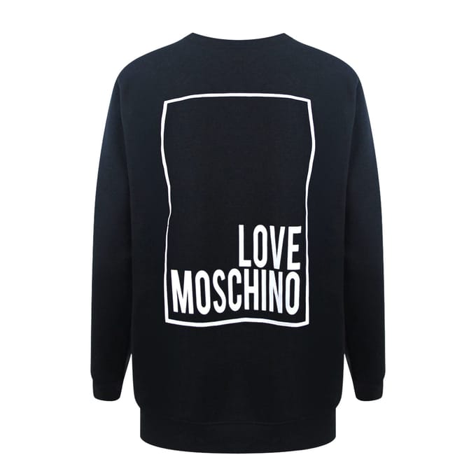 Love Moschino Box Logo Zwarte Trui