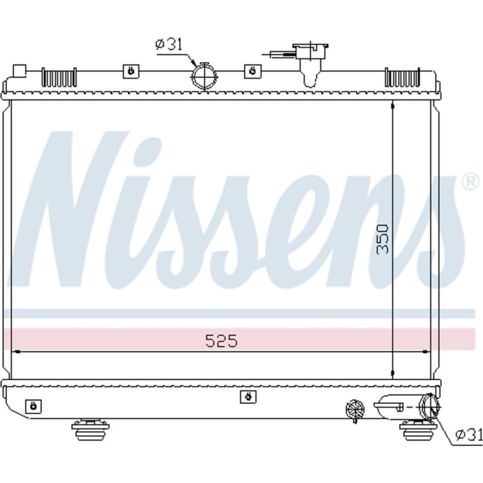 Radiator, motorkoeling NISSENS 66624