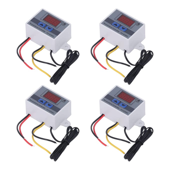 4 stuks Temperatuurregelaar Digitale Display Temperatuurregelaar ?50 celsius  tot 110 celsius  110?220V 1500W white