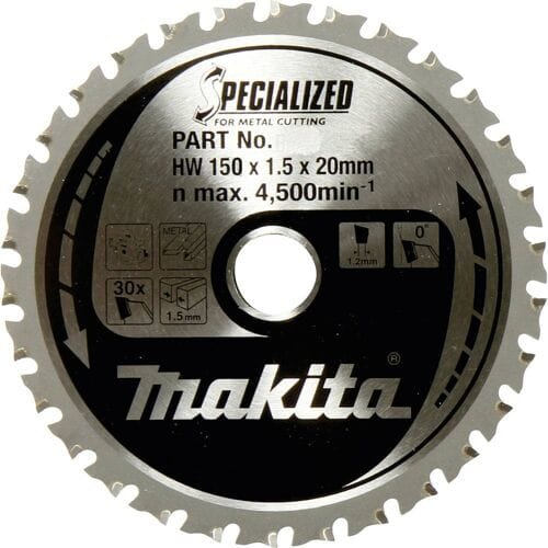 Makita Ø 150mm Asgat 20mm 32T Cirkelzaagblad voor Metaal | Specialized - B-47036