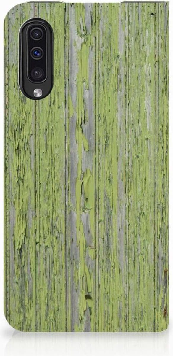 Book Case voor Samsung Galaxy A50 Book Wallet Case Green Wood