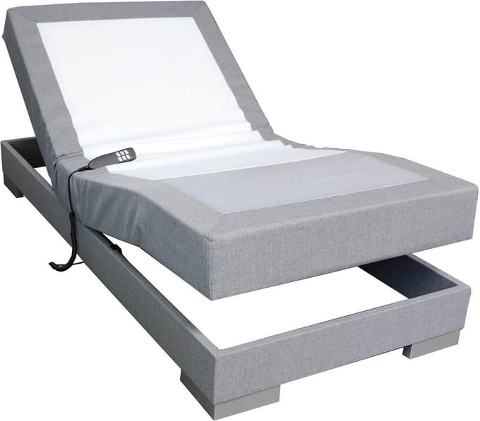 Slaaploods.nl Single - Elektrisch Boxspring Onderstel - 70x200x40 cm - Grijs