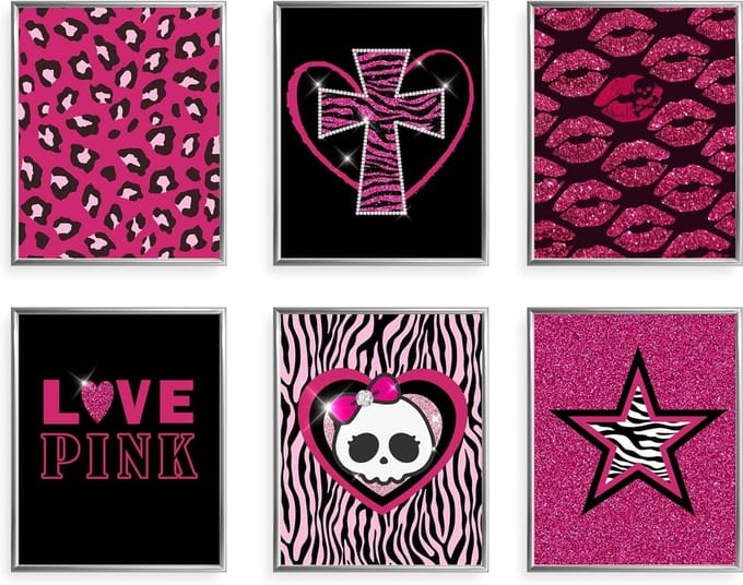 Esthetische Y2K Posters Set van 6 voor Meisjes Slaapkamerdecoratie