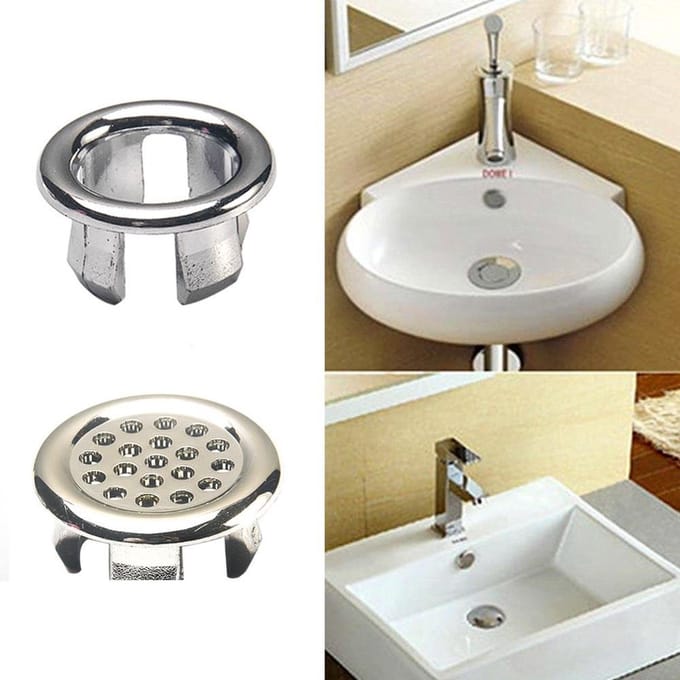 Ring Overloop - Gootsteen Sink Gat Cap Spoelbak - Overloopdeksel Spoelbak - Gootsteen - Overloopdeksel Gat afdekkingen Wastafel Overloop gat - Reserveonderdelen