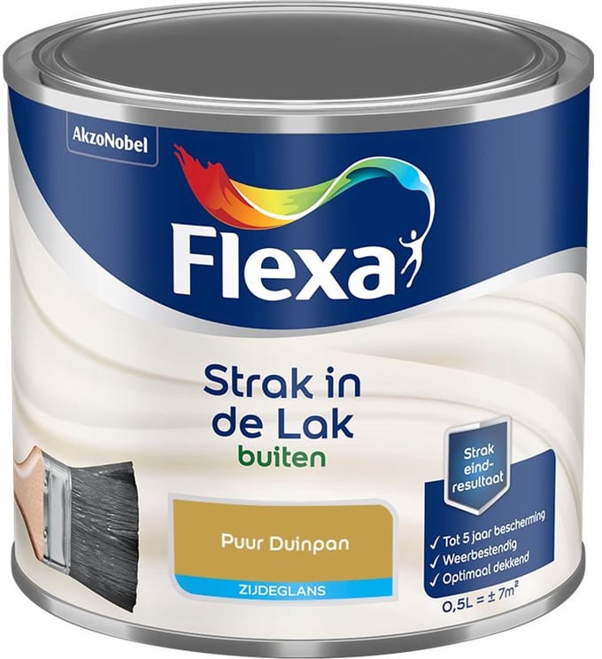 Flexa - Strak In De Lak Buitenlak Zijdeglans - Puur Duinpan - Mengverf - 500 Ml