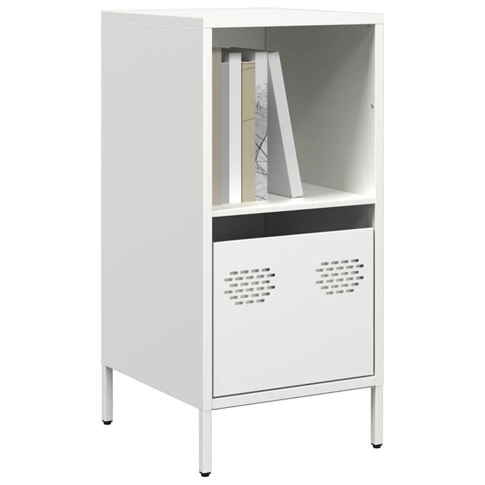vidaXL - Dressoir - 35x39x73,5 - cm - koudgewalst - staal - wit