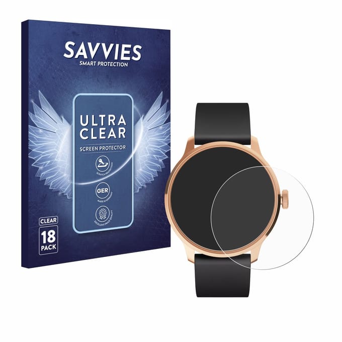 Savvies - Screenprotector voor Withings ScanWatch Light - Folie Beschermfolie transparant 18 Stuks