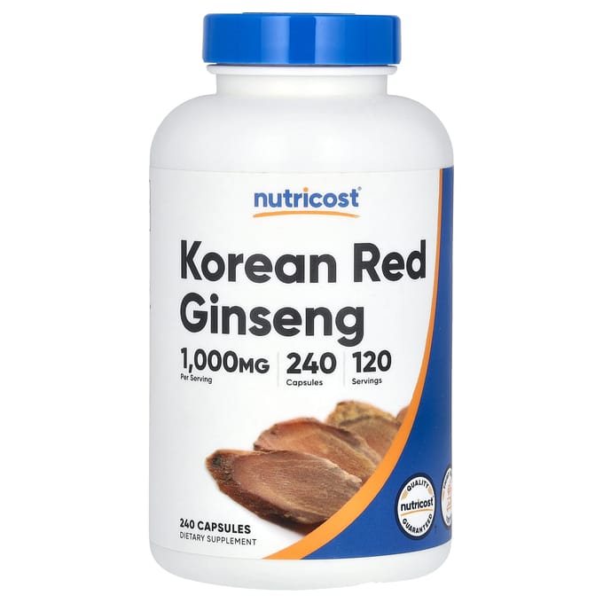 Ginseng Coréen, 240 Capsules (500mg par capsule)