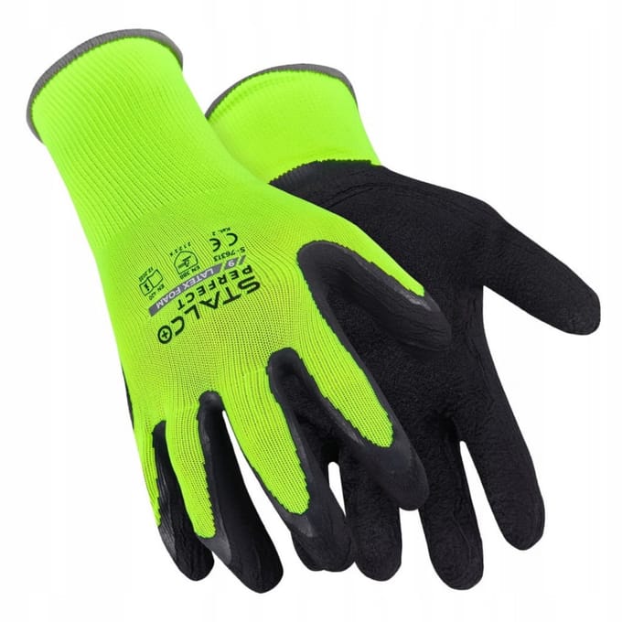 Stalco Perfect Serie - Werkhandschoenen - Latex Foam - Polyester - Fluorescerend