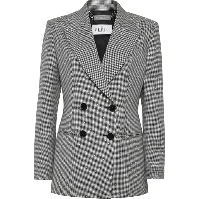 Blazer Regular Gold Fit Pied De Poule