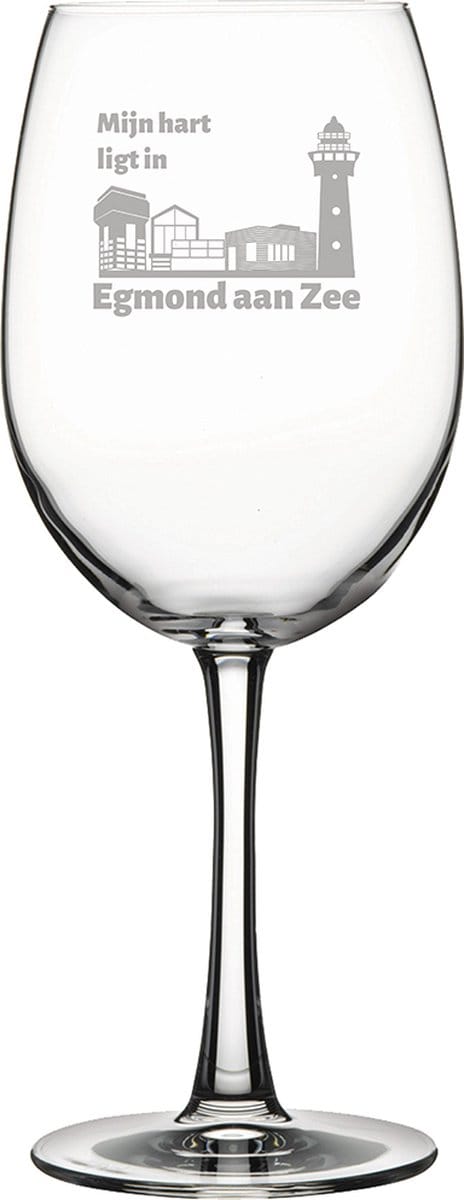 Gegraveerde Rode wijnglas 46cl Egmond aan Zee