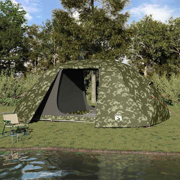 vidaXL - Vistent - 514 - x - 465 - x - 187 - cm - Polyester - en - Fiberglas - Camouflage