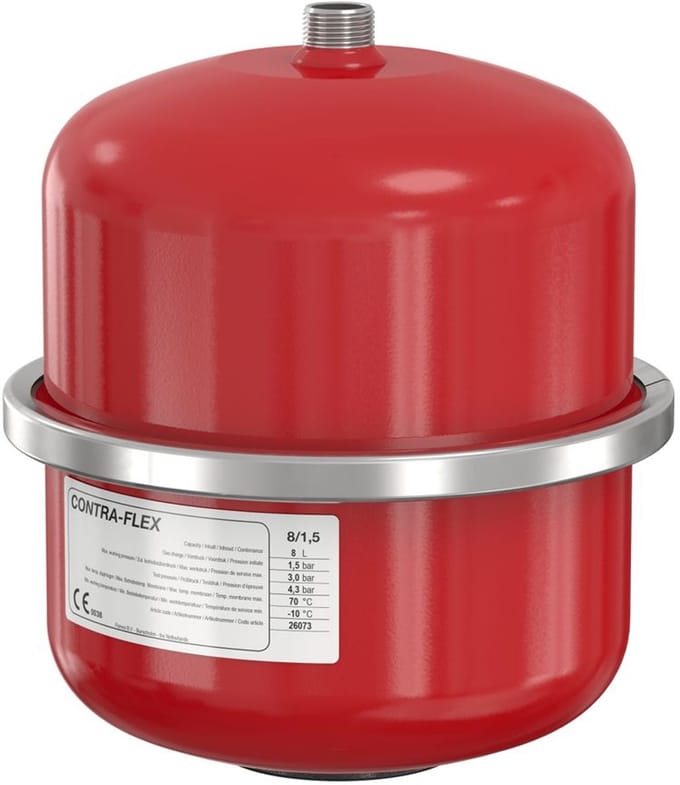 Flamco Expansievat Contra-Flex 8 L/1,5 bar (3 bar) wit, voor Verw., 26063