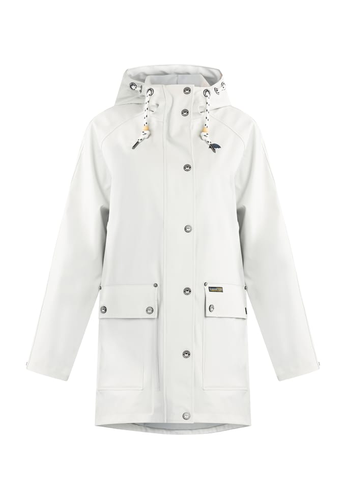 Schmuddelwedda Oversized mackintosh bridgeport Dames Grijs wit-280