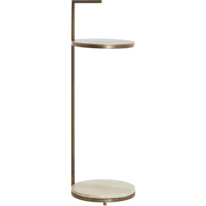 Light & Living - Bijzettafel LEDA - Ø26x76 cm - Bruin