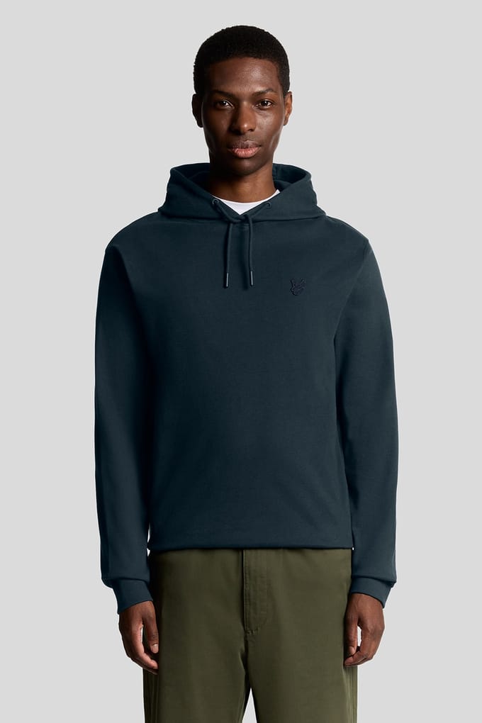 Lyle & Scott Interlock Pullover Hoodie Carbon Taglia: XS | Felpe con cappuccio Outlet | Uomo