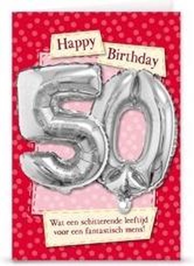 Miko - Kaart - Leeftijdballon - 50 Jaar