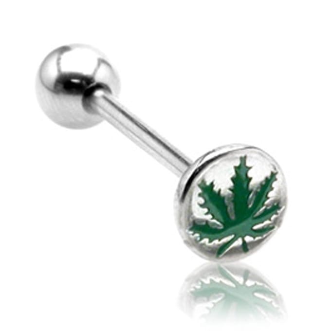Piercing weed blad 1.6x16 - zilver - LMPiercings