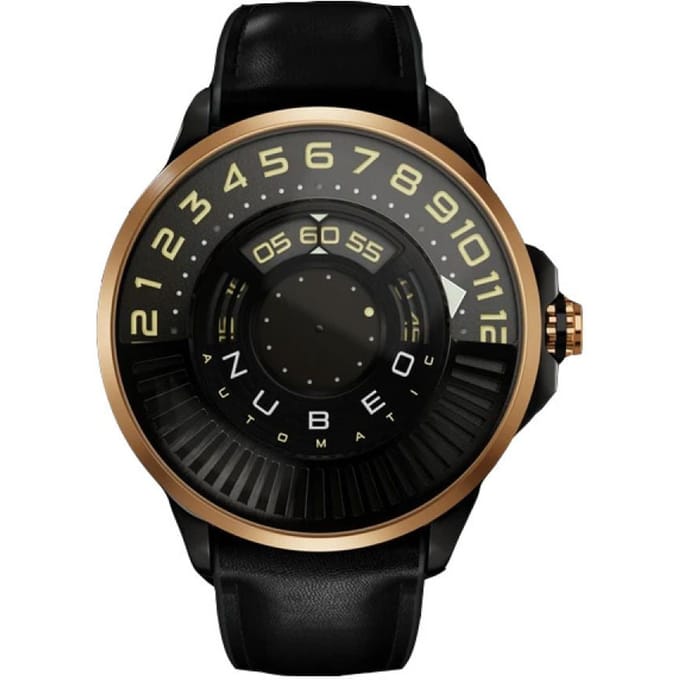 Nubeo Continuum Edelstaal Leer 45mm NB-6008-03