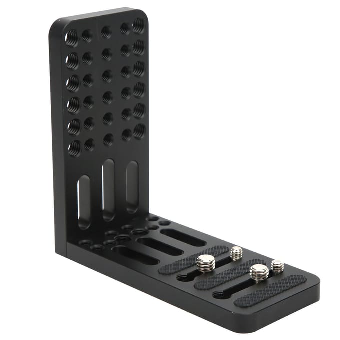 Aluminiumlegering Camera L-Vorm Verticale Opname Snelkoppelingsplaat voor FS7H/ARRI/FS5 black