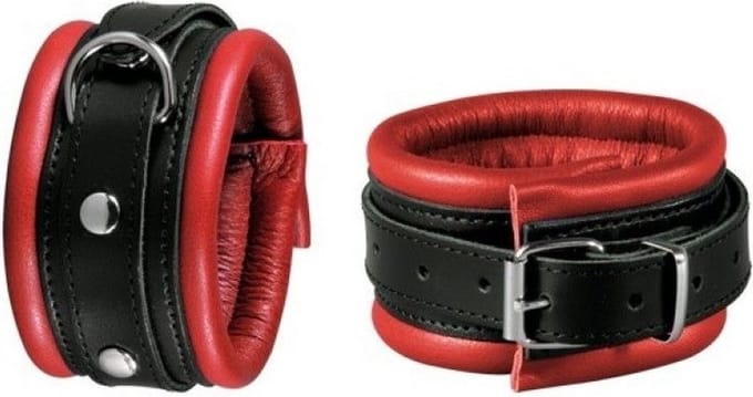 Enkelboeien 5 cm breed - zwart/rood