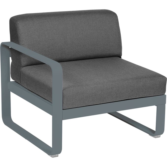 Fermob BELLEVIE Fauteuil Module links - 26 stormgrijs mat - A3 grafietgrijs