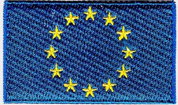 Patchy® – Vlag van de Europese Unie Strijk Embleem Patch 6.5 x 4 cm