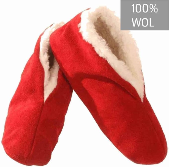 Bernardino Spaanse  Sloffen Unisex - rood - Maat 38 - 100% Wol