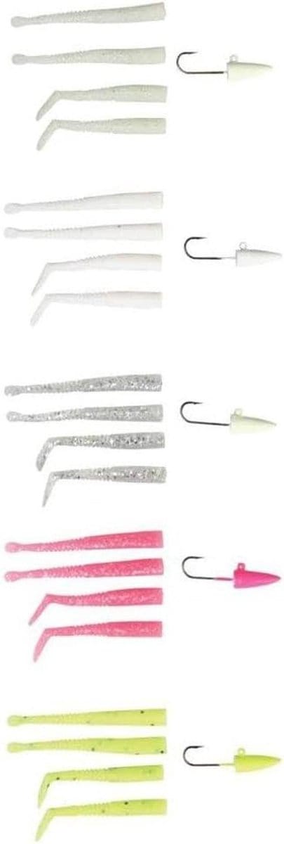 Zacht Kunstaas Set - Mini Sandeel - Roofvis Vissen - Dubbele Actie - 25 Delen - Assortiment