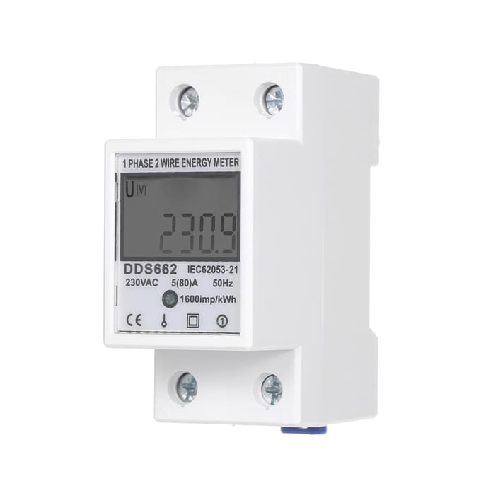 AC 230V eenfasige energiemeter zonder achtergrondverlichting DDS662 E23015-2