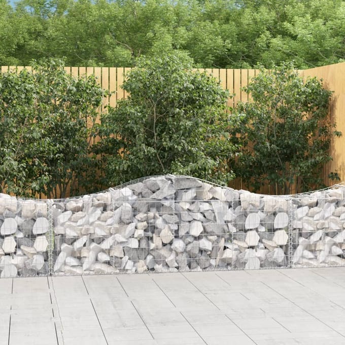 vidaXL Schanskorven 20 st gewelfd 200x30x60/80 cm ijzer
