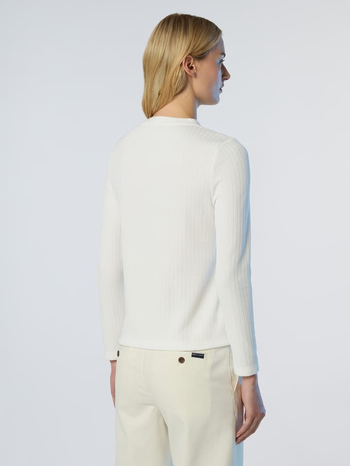 North Sails Henley Top Geribbelde jersey