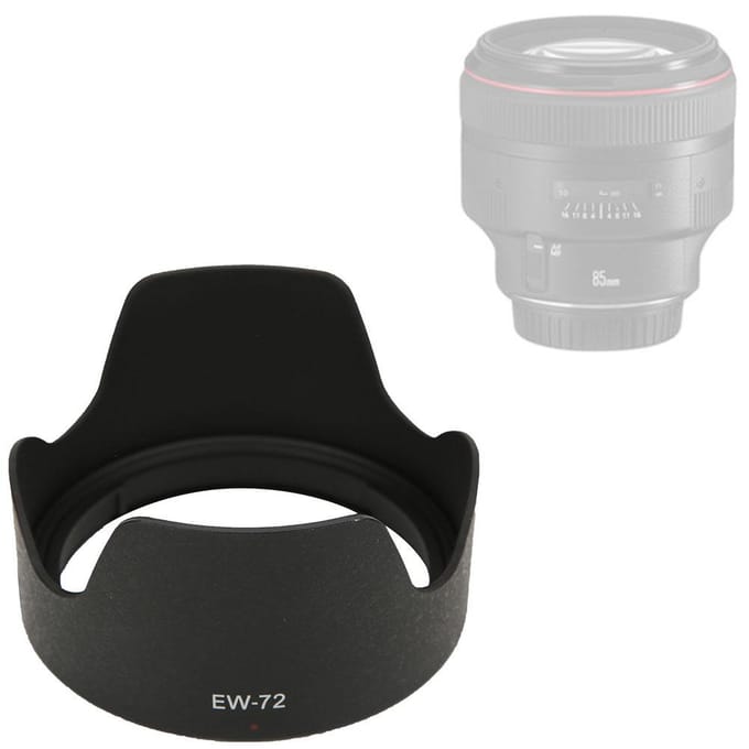 EW-72 Plastic Zonnekap Vervanging voor Canon EF 35mm f 2.0 IS USM black