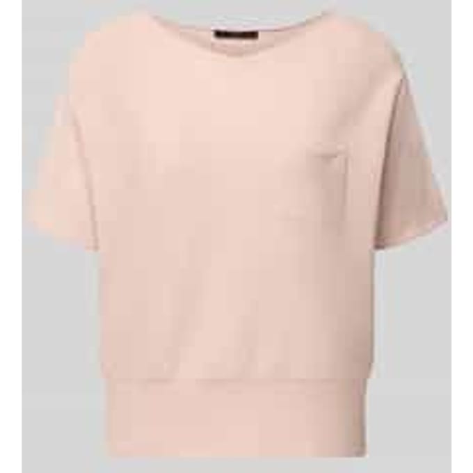 Gebreide pullover met boothals en borstzak