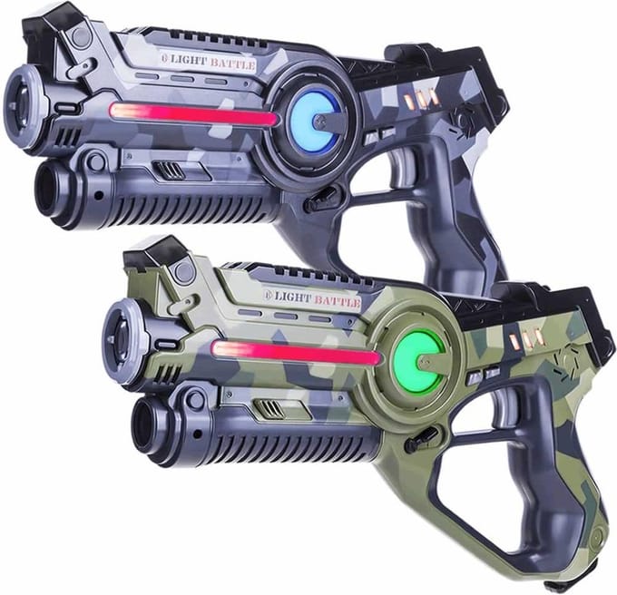 Light Battle Active Camo Lasergame Laserguns - Groen/Grijs - 2 Laser game pistolen set