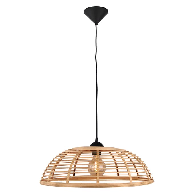 Brilliant Hanglamp Crosstown, bamboe kap licht, Ø 56 cm