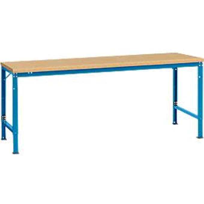 Manuflex basistafel UNIVERSAL Speciaal, 2000 x 1000 mm, multiplex natuur, lichtblauw